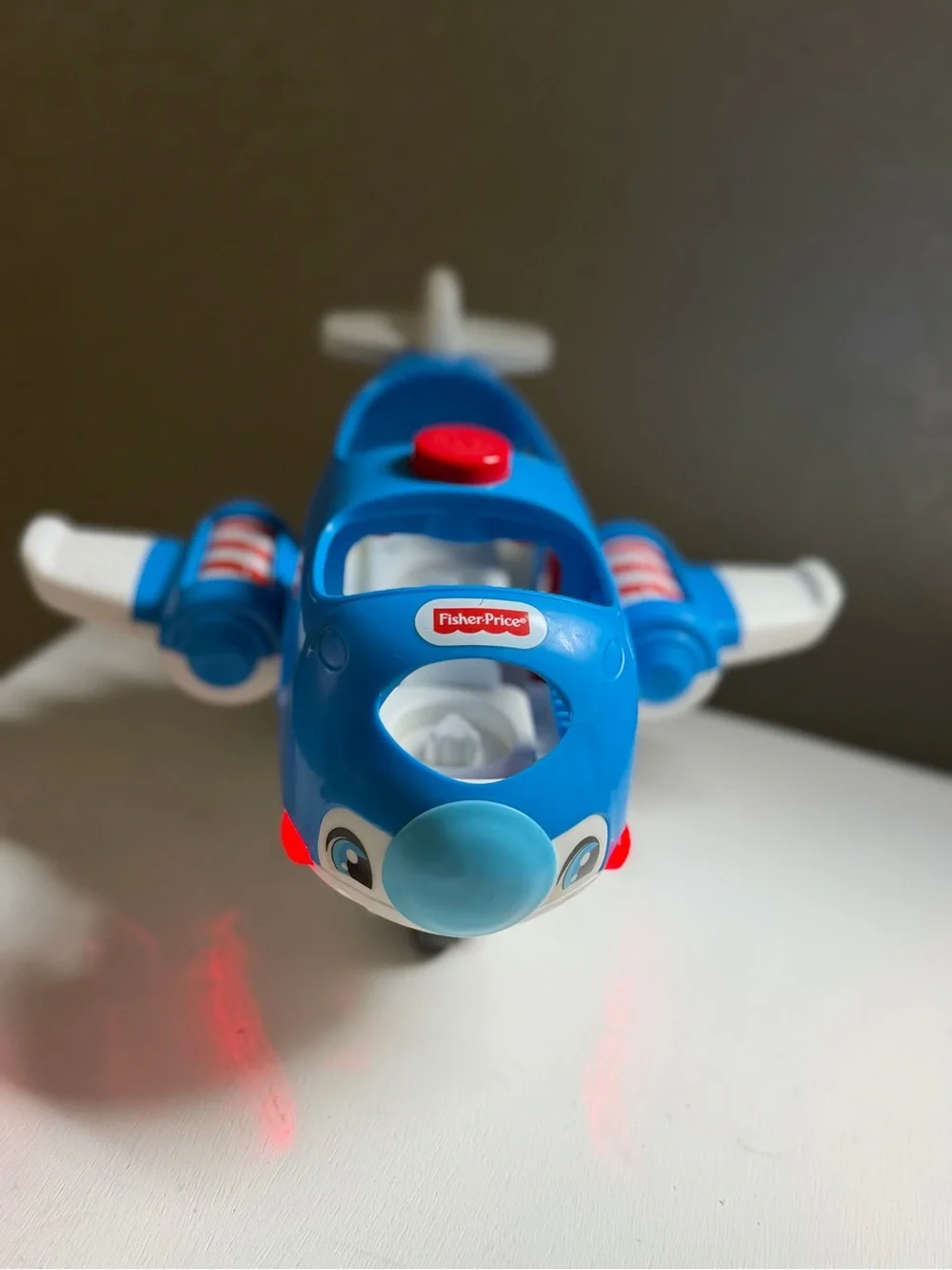 Blue Toy Airplane Playset with Three Figures